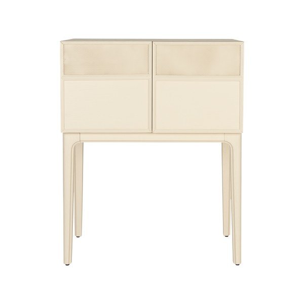 Krémszínű komód tölgyfa dekorral 80x100x45 cm June – Zuiver