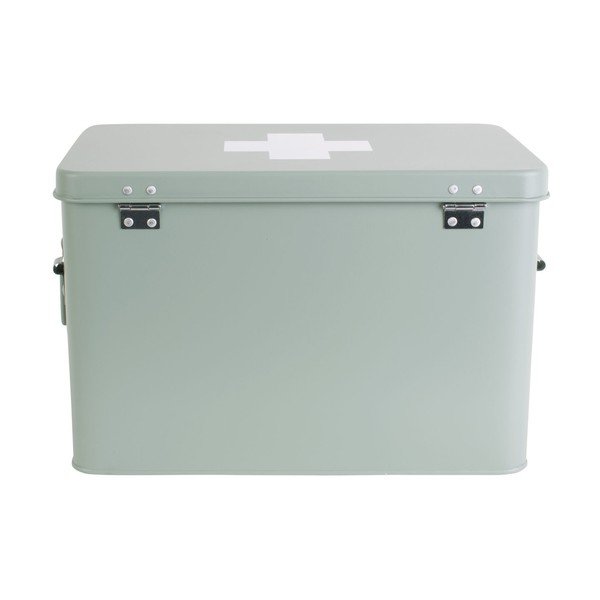 Medicine mentazöld fém gyógyszeres doboz, szélesség 31,5 cm - PT LIVING-image-4