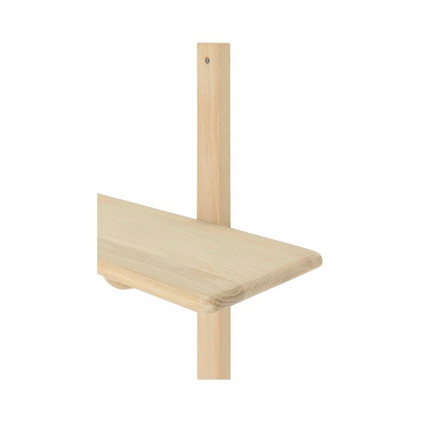 Világos natúr színű többszintes tölgyfa fali polc 90 cm Albin – Ellos Home-image-4