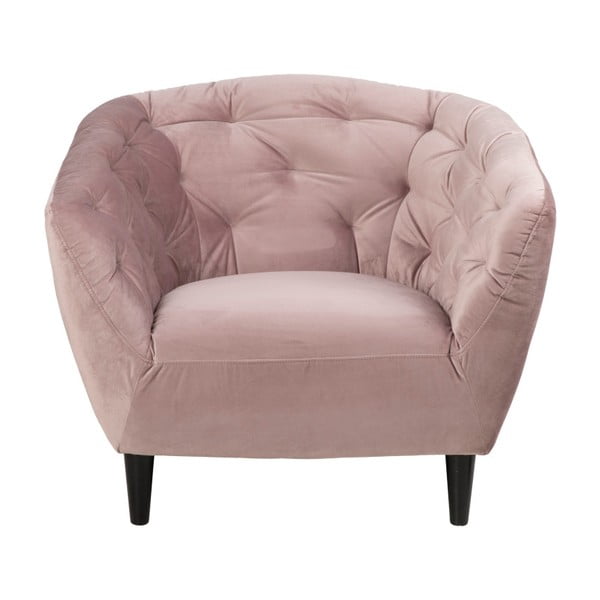 Ria púderrózsaszín bársony fotel - Actona-image-3