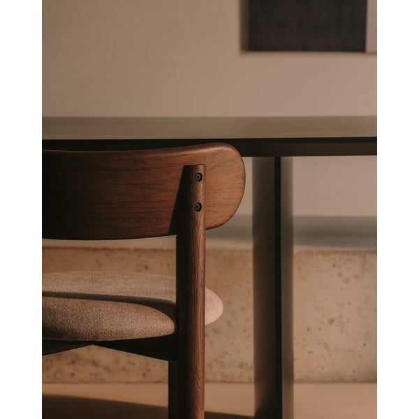 Barna-krémszínű tölgyfa étkezőszék szett 2 db-os Nebai – Kave Home-image-3