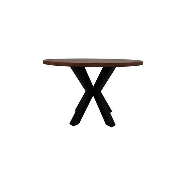 Kerek étkezőasztal mangófa asztallappal, ⌀ 120 cm - HMS collection-image-2