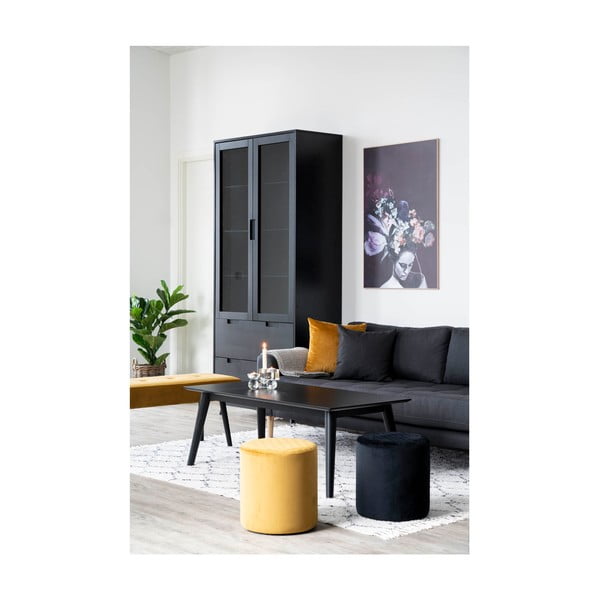 Ejby fekete puff, ø 34 cm - House Nordic-image-3