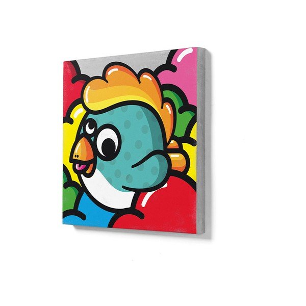 Oiseau Volant Vert beton fali kép, 50 x 50 cm - Lyon Béton-image-1
