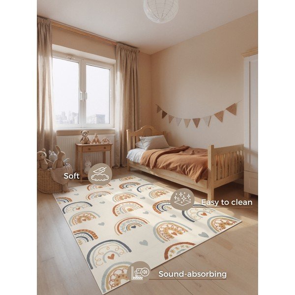 Krémszínű gyerek szőnyeg 200x290 cm Bowie – Hanse Home-image-2