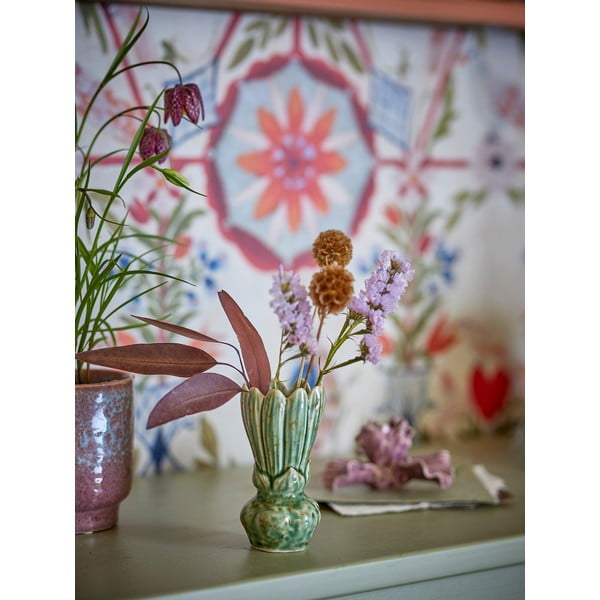 Zöld kőedény váza (magasság 12 cm) Cyrill – Bloomingville-image-1