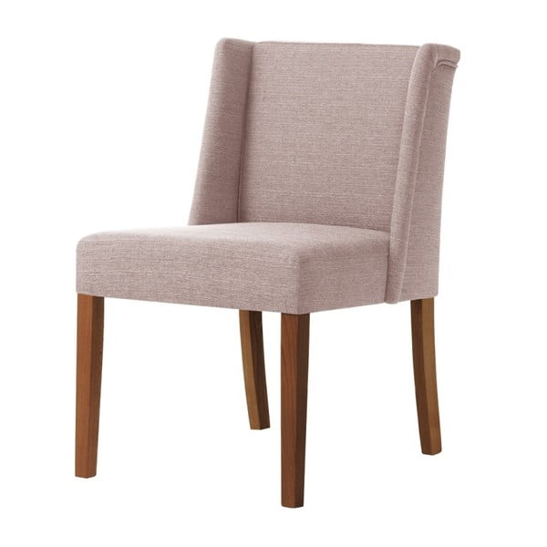 Zeste púderrózsaszín bükkfa szék, sötétbarna lábakkal - Ted Lapidus Maison
