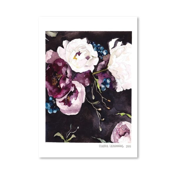 Blooms on Black V by Claudia Libenberg plakát, 30 x 42 cm - Americanflat