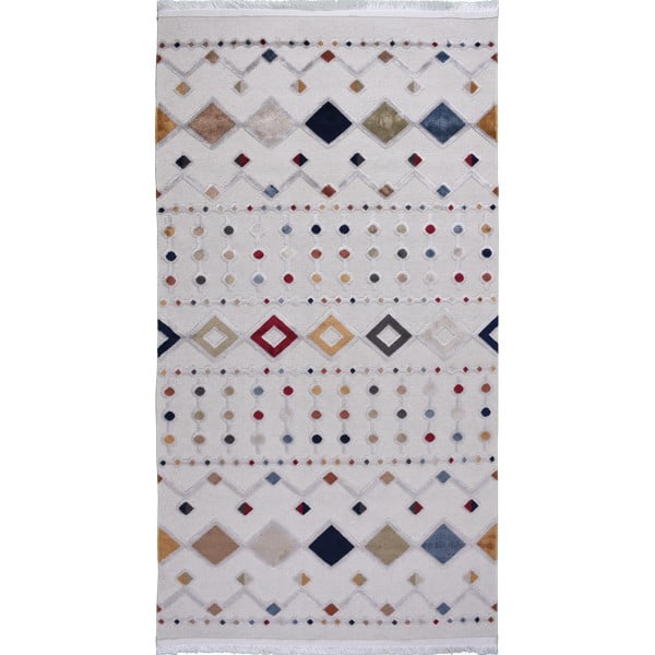 Milas bézs pamutkeverék szőnyeg, 80 x 150 cm - Vitaus
