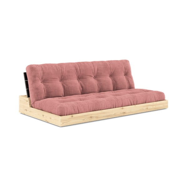 Rózsaszín kordbársony kinyitható kanapé 196 cm Base – Karup Design