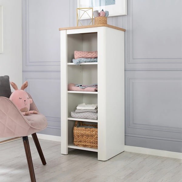 Fehér gyerek könyvespolc 49x116 cm Ava – Roba-image-1