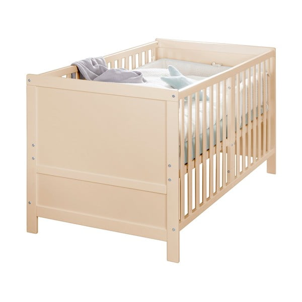 Natúr színű babaágy állítható magassággal 70x140 cm Easy Sleep – Roba-image-3