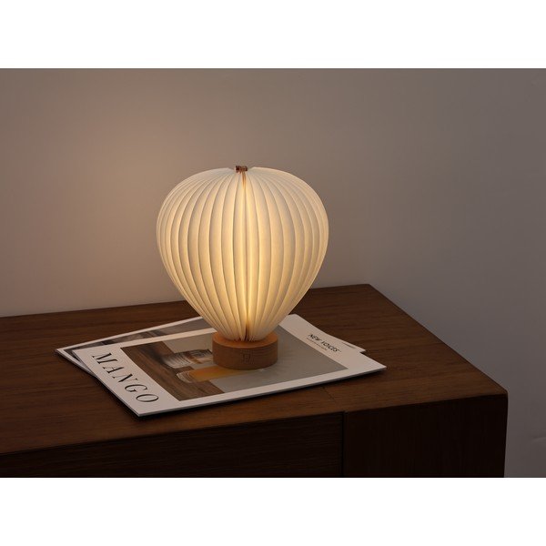 Fehér LED dimmelhető asztali lámpa papír búrával (magasság 20 cm) Aeris – Gingko-image-1