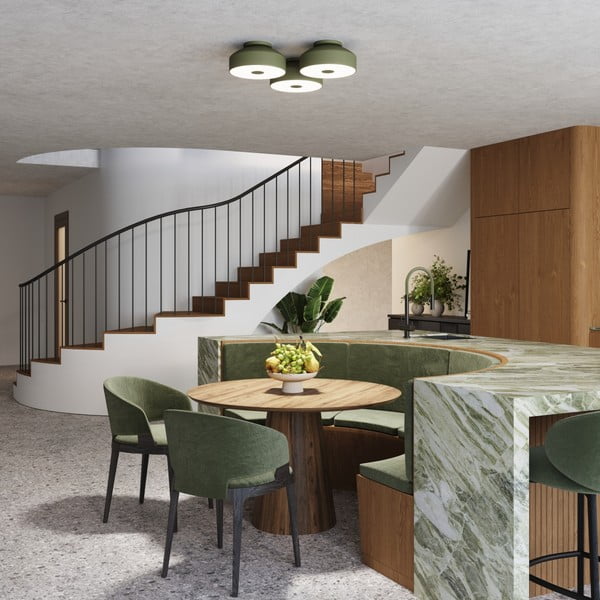 Zöld mennyezeti lámpa Blacko – Sollux-image-3