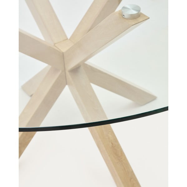 Kerek étkezőasztal üveg asztallappal ø 150 cm Argo – Kave Home-image-2