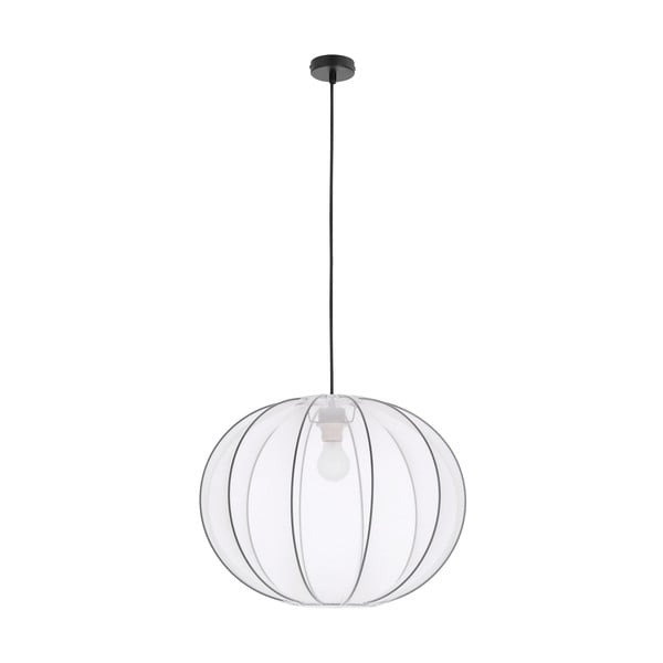 Fehér függőlámpa textil búrával ø 52 cm Mellow – Candellux Lighting