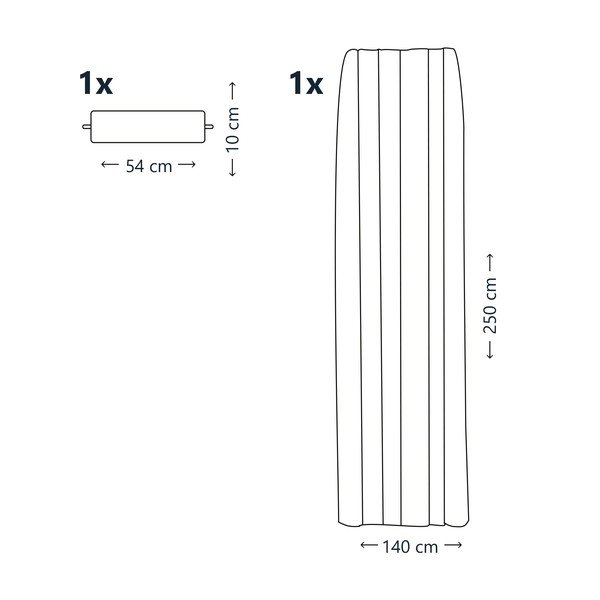 Pleat bézs függöny, 140 x 250 cm - AmeliaHome-image-2
