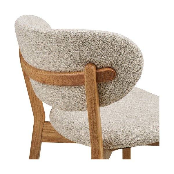 Bézs-natúr színű kárpitozott étkezőszék Dunkirk – House Nordic-image-3