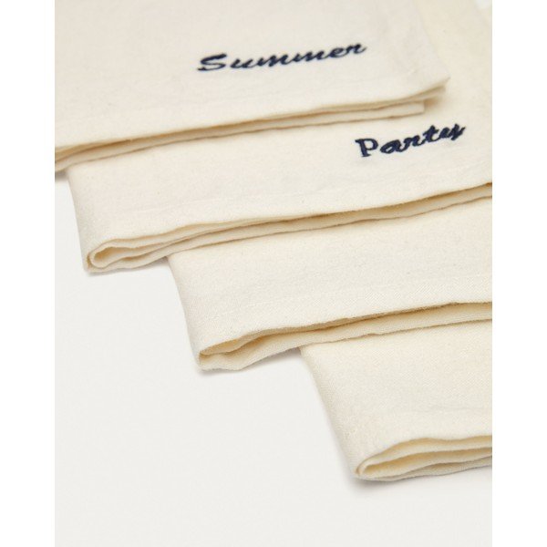 Textil szalvéta szett 4 db-os 40x40 cm Vallcanera – Kave Home-image-3