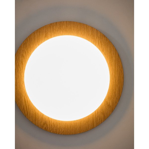 Natúr színű fém LED fali lámpa ø 40 cm Novae – Kave Home-image-2