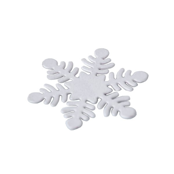 Fehér fém felfüggeszthető hópehely - Ego Dekor