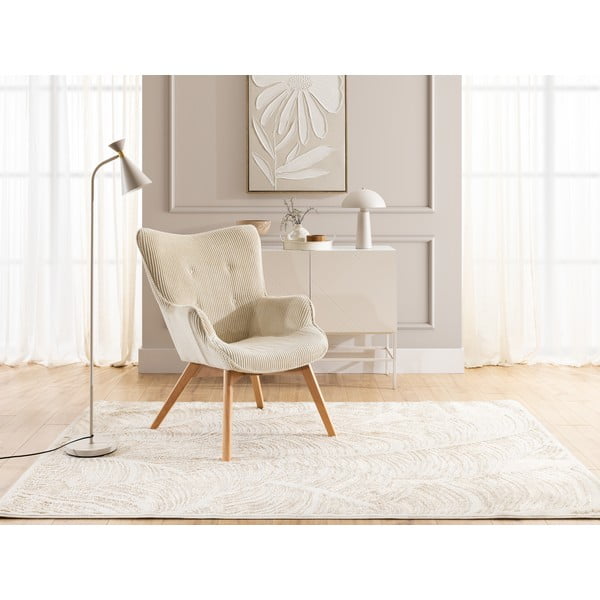 Bézs kordbársony fotel Niko – Ropez-image-4