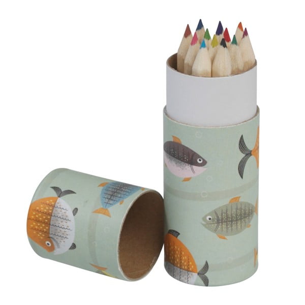 Let's Go Fishing színes ceruzakészlet, 12 darabos - Rex London