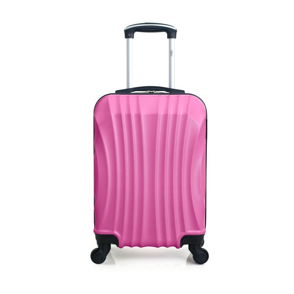 Moscou-e élénk rózsaszín gurulós bőrönd, 30 l - Hero
