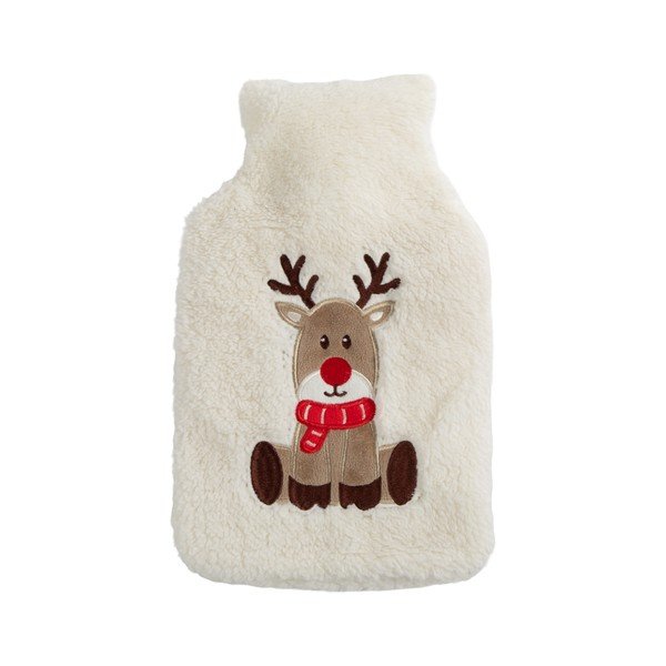 Fehér mikroplüss melegvizes palack 1,2 l XMAS – Tiseco Home Studio