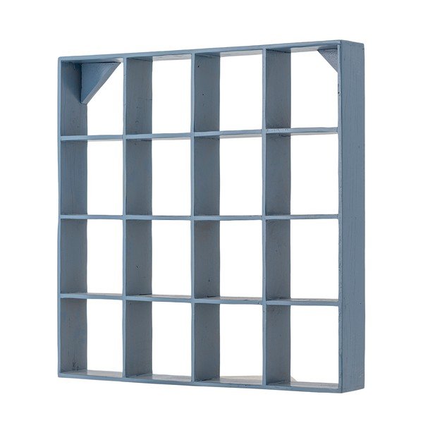 Kék többszintes újrahasznosított fa fali polc 70 cm Bekka – Bloomingville-image-2