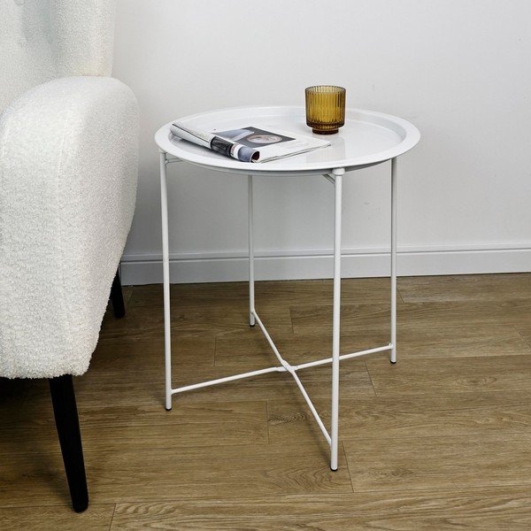 Fém kerek tárolóasztal ø 47 cm Hilmar – Yes Everyday-image-1