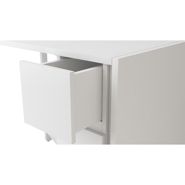 Kungla fehér többfunkciós kinyitható asztal - Woodman-image-4