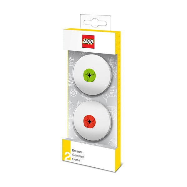 Red & Lime 2 db-os radír szett - LEGO® Red & Lime