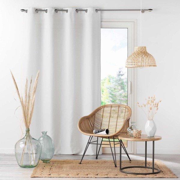 Fehér mikroszálas függöny 140x280 cm Absolu – douceur d'intérieur-image-3