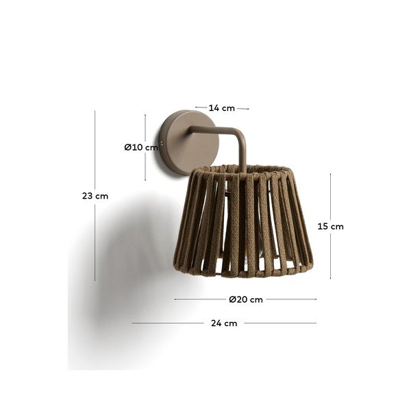 Napelemes LED fali kültéri lámpa (magasság 23 cm) Aldet – Kave Home-image-4