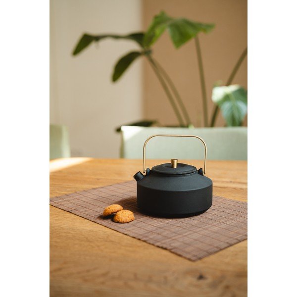 Fekete öntöttvas teáskanna szűrővel 1 l Shangdong – Bredemeijer-image-3