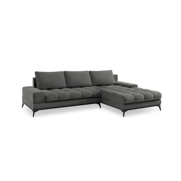 Deneb sötétszürke kinyitható sarokkanapé, jobb oldali - Windsor & Co Sofas-image-3