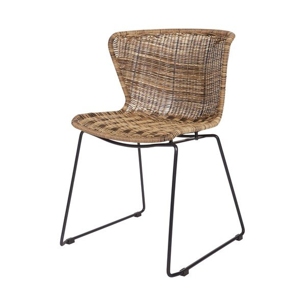 Natúr színű műrattan kerti szék szett 2 db-os Wings – WOOOD