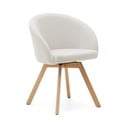 Krémszínű kárpitozott étkezőfotel Marvin – Kave Home