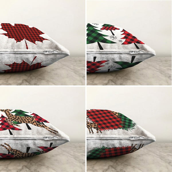 Leaf 4 db-os zsenília párnahuzat szett, 55 x 55 cm - Minimalist Cushion Covers-image-1
