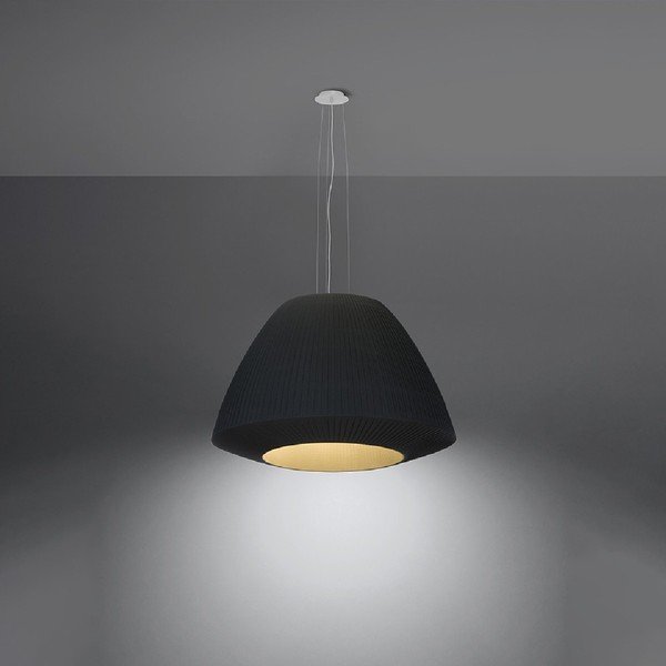 Fekete függőlámpa üveg búrával ø 60 cm Soprano - Sollux-image-2