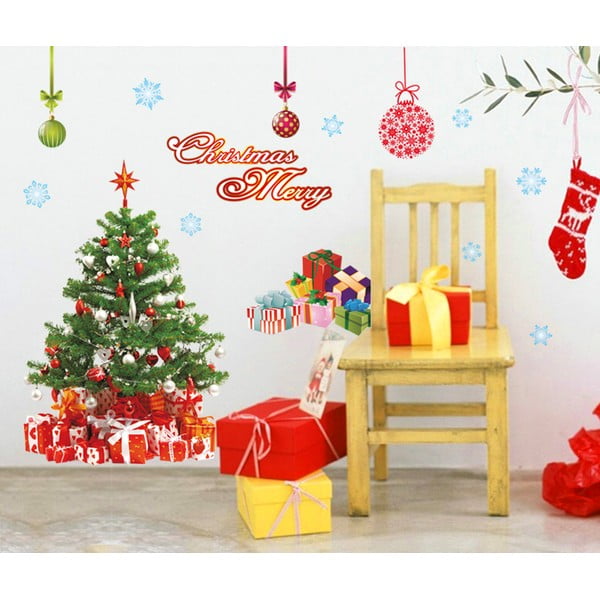 Fanastick Santa, Balls and Tree karácsonyi falmatrica - Ambiance