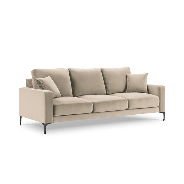 Harmony bézs bársony kanapé, 220 cm - Kooko Home-image-2