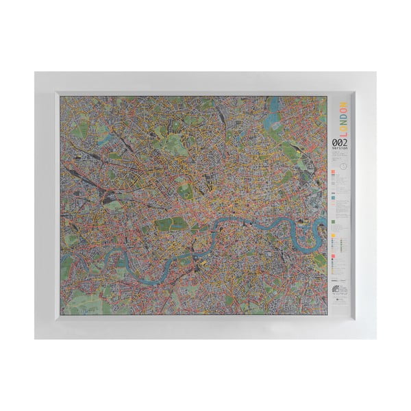 London Street Map mágneses térkép - London, 130 x 100 cm - The Future Mapping Company
