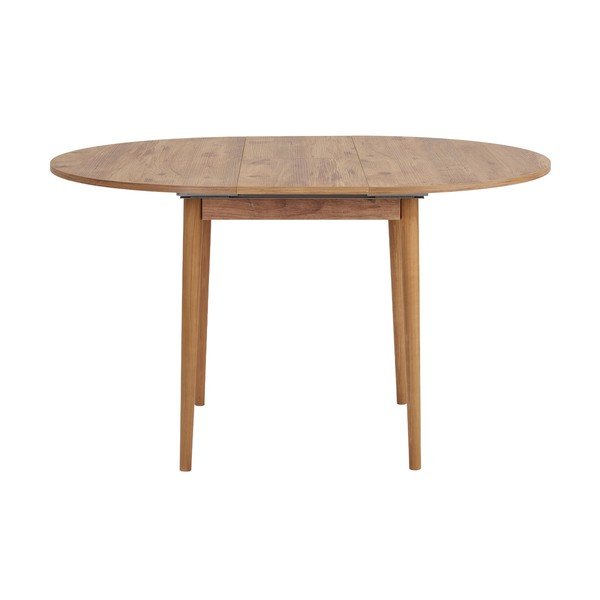 Kerek bővíthető étkezőasztal hosszabbító asztallappal borovi fenyő dekorral ø 100 cm Viona – Kalune Design-image-4
