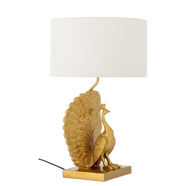 Aranyszínű asztali lámpa textil búrával (magasság 58,5 cm) Peacock – Bloomingville-image-3
