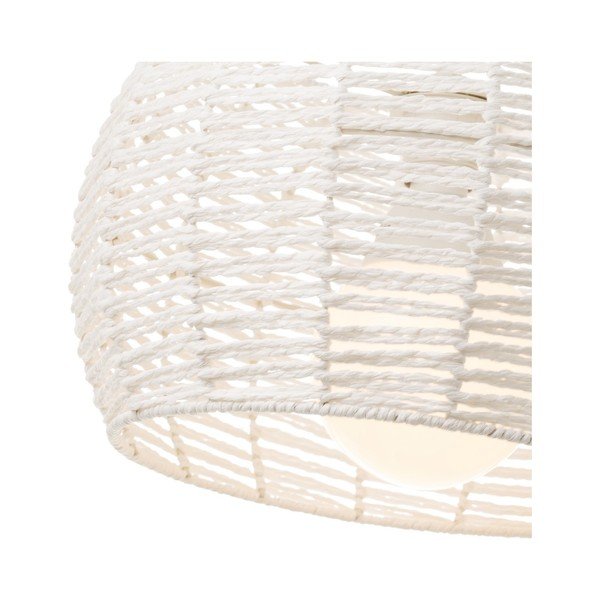 Fehér mennyezeti lámpa bambusz búrával ø 35 cm – Casa Selección-image-2