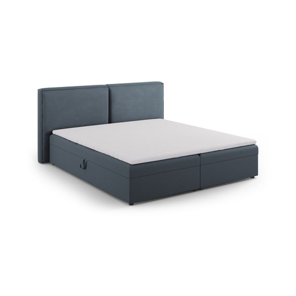 Kék ágyneműtartós boxspring ágy 160x200 cm Arendal – Cosmopolitan Design