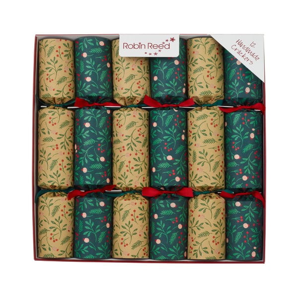 Karácsonyi cracker készlet 12 db-os Natural Foliage - Robin Reed