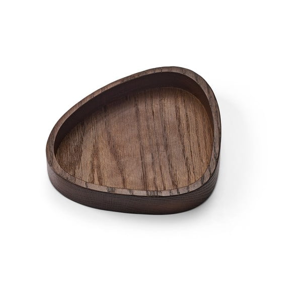 Barna dekoratív fa tárolódoboz 14x12,5x3 cm Curve S – LIND DNA-image-1